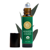 Silk Road Organic Eucalyptus Roll-On – bouteille et arôme frais pour usage quotidien.