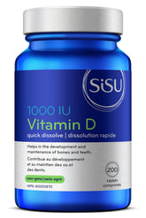 SISU Vitamine D 1000 UI – Bouteille familiale, usage quotidien.