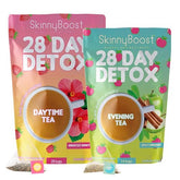 Thé detox SkinnyBoost Jour : sachets prêts pour démarrer votre journée.