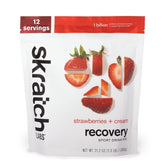 Skratch Labs Récupération – Poudre Fraises-Crème prête à boire après l'entraînement.