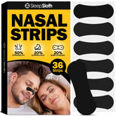 SleepSloth Strips Nasaux emballage pratique pour voyage et rangement.