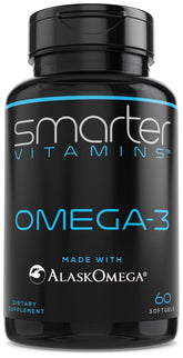 SmarterVitamins Omega3: bouteille de 60 gélules prête pour la routine quotidienne.