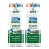 SmartMouth Original Zinc rince-bouche, bouteille ouverte, fraîcheur immédiate prête à l'emploi.