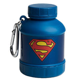 Smartshake Superman entonnoir protéine 50 g, pratique pour mélanger en déplacement.