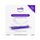 SmileDirectClub bandes blanchiment emballage, sourire plus éclatant.