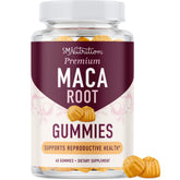 Gommes SMNutrition Maca, pêche naturelle, texture moelleuse pour soutenir l’énergie au quotidien.