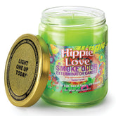 Smoke Odor Exterminator Hippie Love, bougie-jar-13oz: neutralise les odeurs de fumée.
