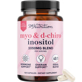 SMNutrition Myo-Inositol et D-Chiro-Inositol en bouteille, soutien hormonal potentiel.