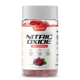 Gommes Snap Supplements avec betterave, bouteille visible, énergie potentielle pour rester actif.