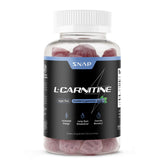 Snap Supplements L-Carnitine Tartrate Gummies – emballage bleu, énergie durable.