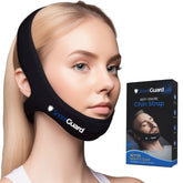 SnoreGuard bandeau menton confort pour un sommeil paisible et doux.