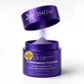 SNOW Poudre Magique Violette - Emballage pratique pour le rituel de soin quotidien.