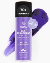 Sérum violet SNOW, bouteille, suggéré pour un éclaircissement instantané du sourire.