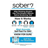 SOBER? Test de salive: étui portable et test prêt à l’emploi