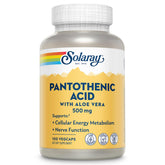 SOLARAY acide pantothénique 500 mg – bouteille, soutien potentiel de l'énergie cellulaire.