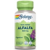 SOLARAY Alfalfa Leaf 860 mg – bouteille de capsules riches en fibres et chlorophylle.