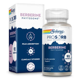 SOLARAY Berberine Phytosome sur bouteille, absorption optimisée et usage quotidien pratique.