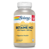 solaray bétaïne HCl pepsine - bouteille aide digestive après les repas