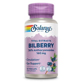 SOLARAY Bilberry Extract 160 mg – bouteille prête pour le soutien visuel quotidien.