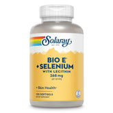 Solaray Bio E avec sélénium – capsules dorées illustrant l apport antioxydant pratique.