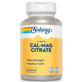 SOLARAY Calcium Magnésium Citrate – Bouteille, absorption renforcée et digestion douce