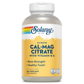 SOLARAY Calcium-Magnésium-Citrate en bouteille pour le soutien des os et des dents.