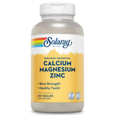 SOLARAY Calcium Magnesium Zinc - bouteille: soutien potentiel pour les os et la fonction musculaire.
