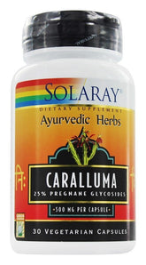 SOLARAY Caralluma Aerial Extrait dans une bouteille plastique, soutien possible à une routine quotidienne.