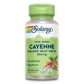SOLARAY Cayenne : capsules 100000 unités, soutien potentiel à la vitalité quotidienne.