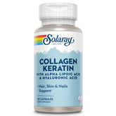 SOLARAY Collagen Keratin capsules en bouteille pour un apport pratique de collagène.