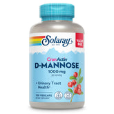 SOLARAY D-Mannose CranActin en bouteille, aperçu du design et de l’étiquette.