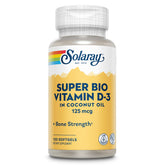SOLARAY D3 dans l'huile de coco, meilleure absorption et énergie quotidienne.