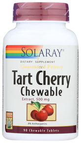 SOLARAY Extrait cerise acide en gommes, goût naturel et antioxydant.