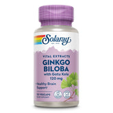 SOLARAY ginkgo-biloba capsules dans la bouteille, soutien cognitif potentiel