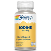 Solaray Iodine 500 mcg – bouteille pratique pour un apport quotidien fiable.