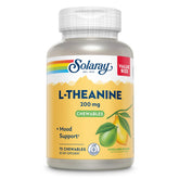 SOLARAY L-Theanine 200 mg — emballage recyclé et gommes citron-lime pour des moments plus calmes.