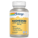SOLARAY Magnésium chelaté dans la bouteille, soutien musculaire quotidien.