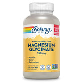 SOLARAY Magnésium Glycinate dans la bouteille, gélules faciles à avaler pour le quotidien.