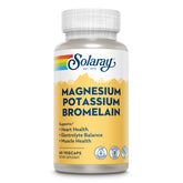 Solaray Magnesium Potassium Bromélaïne – bouteille pratique pour le quotidien et soutien potentiel.