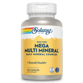 SOLARAY Mega Multiminéral sans fer – flacon visible, soutien énergie cellulaire quotidien.
