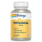 SOLARAY Potassium 99 mg, bouteille de capsules végétales pour l'équilibre électrolytique.