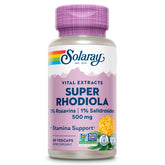 Flacon Solaray Rhodiola Rosea: soutien potentiel de la concentration lors d'une journée chargée.