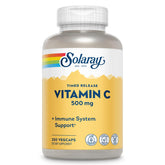 SOLARAY vitamine C 500 mg: bouteille prête pour le soutien immunitaire quotidien.