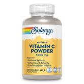SOLARAY Vitamine C poudre 5000 mg dans le pot, soutien potentiel de l'immunité.