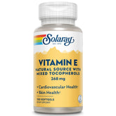 SOLARAY Vitamine E d-Alpha Tocophérol 268 mg – bouteille, soutien antioxydant potentiel.