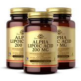 Solgar alpha lipoïque 200 mg, bouteille de gélules végétales, soutien antioxydant possible