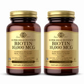 Solgar Biotine 10000 mcg - bouteille, soutien potentiel pour cheveux et ongles.