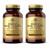 Solgar Ester-C Plus 500 mg — bouteille de capsules végétales facile à ingérer