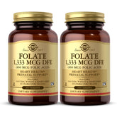 Solgar Folate 800mcg – bouteille pratique pour une prise quotidienne.