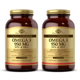 Solgar Omega-3 950 mg – bouteille: apport quotidien potentiel pour articulations et peau.